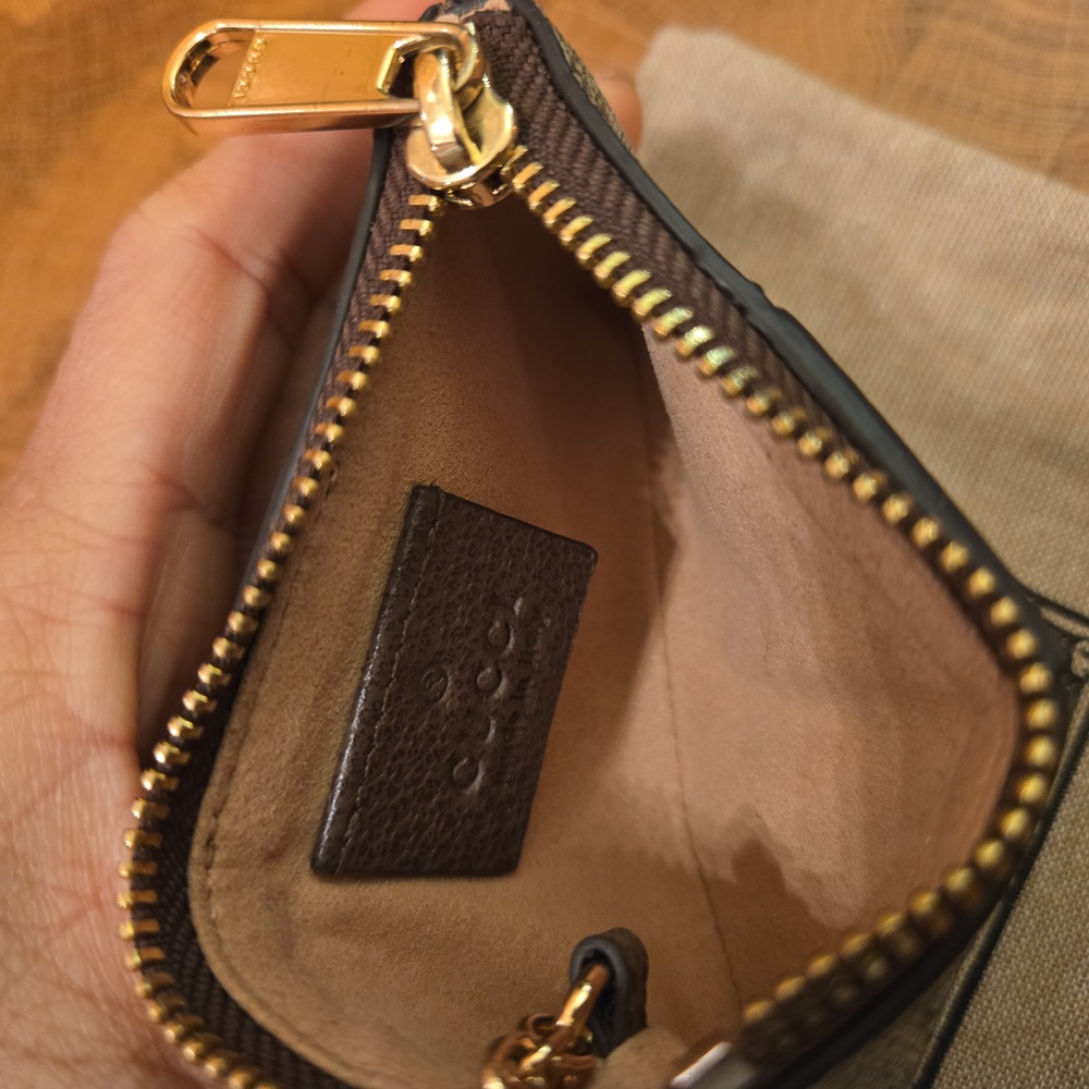 Gucci Beige and Brown Monogram Pouch - Picture 7 of 14